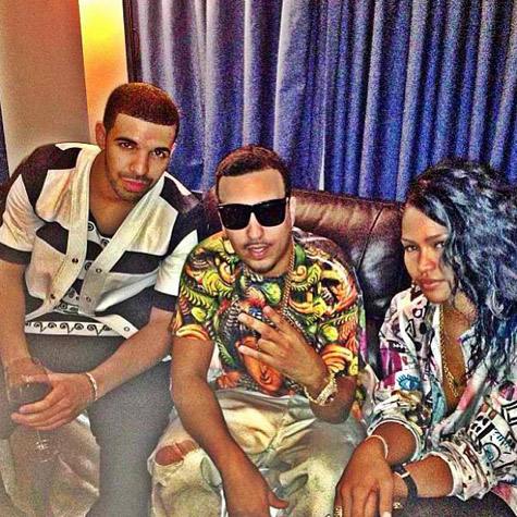 Drake, French Montana, and Cassie