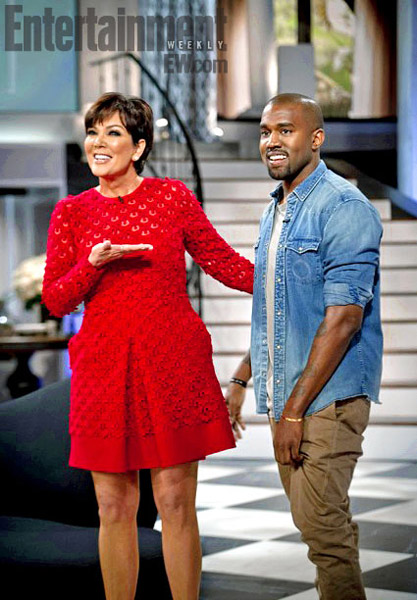 Kris Jenner and Kanye West