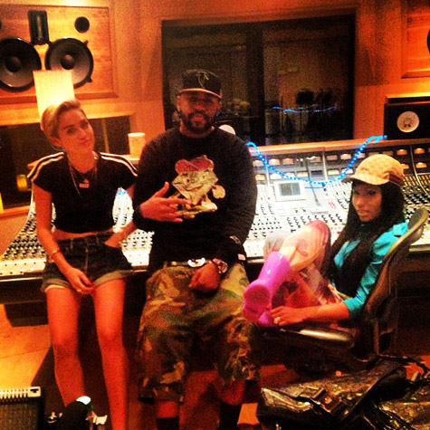 Miley Cyrus, Mike Will Made It, and Nicki Minaj