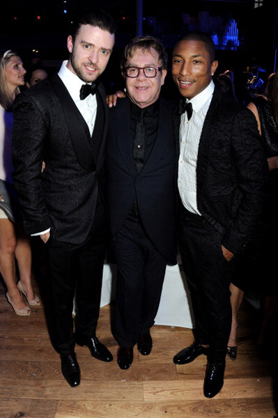 Justin Timberlake, Elton John, and Pharrell