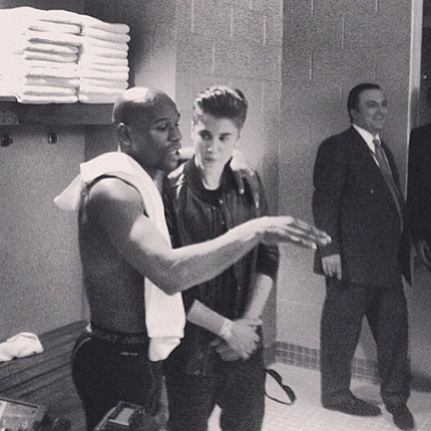 Floyd Mayweather, Jr. and Justin Bieber