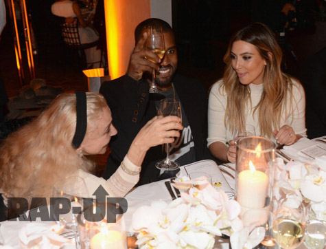 Franca Sozzani, Kanye West, and Kim Kardashian
