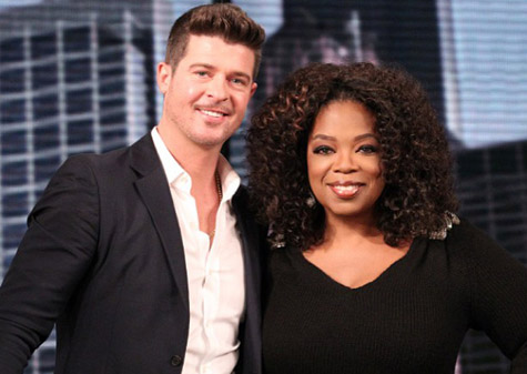Robin Thicke and Oprah