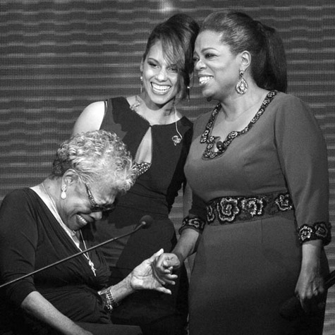 Maya Angelou, Alicia Keys, and Oprah Winfrey