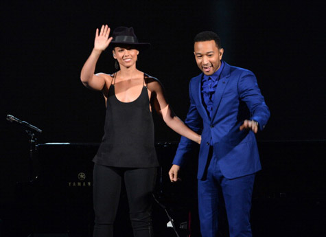 Alicia Keys and John Legend