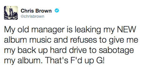 Chris Brown Tweet