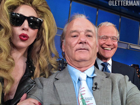 Lady Gaga, Bill Murray, and David Letterman