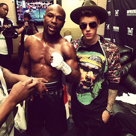 Floyd Mayweather Jr. and Justin Bieber