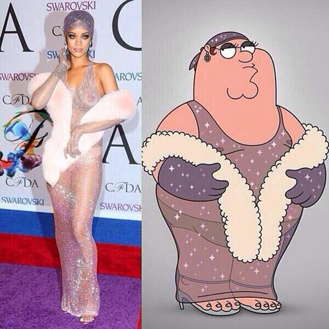 Rihanna and Peter Griffin