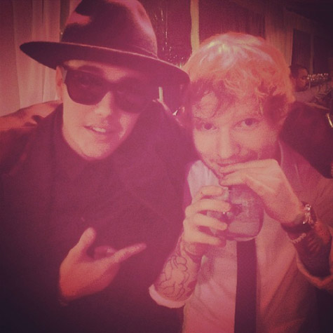 Justin Bieber and Ed Sheeran