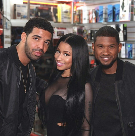 Drake, Nicki Minaj, and Usher