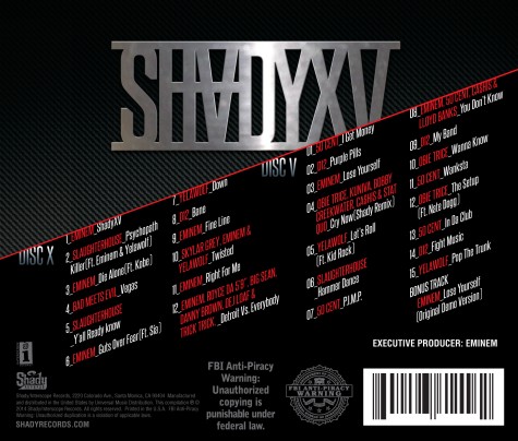 ShadyXV Tracklisting