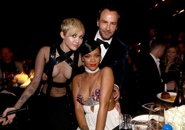 Miley Cyrus, Rihanna, and Tom Ford