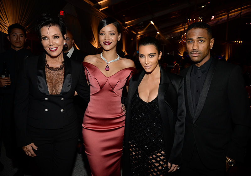 Kris Jenner, Rihanna, Kim Kardashian, and Big Sean