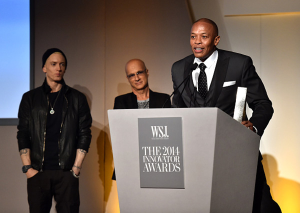 Eminem, Jimmy Iovine, and Dr. Dre