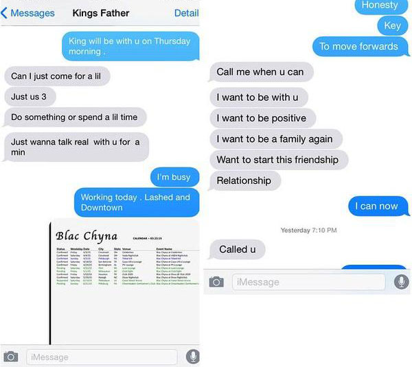 Blac Chyna Texts