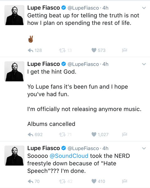Lupe Fiasco's Tweets
