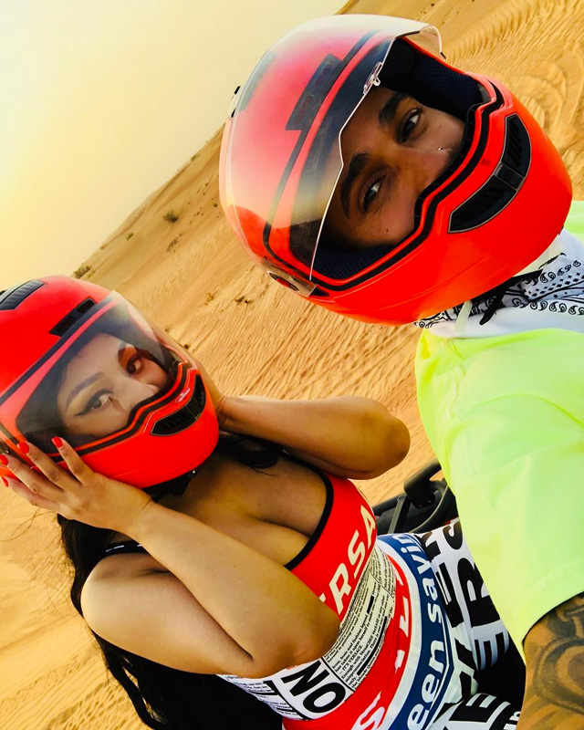 Nicki Minaj and Lewis Hamilton