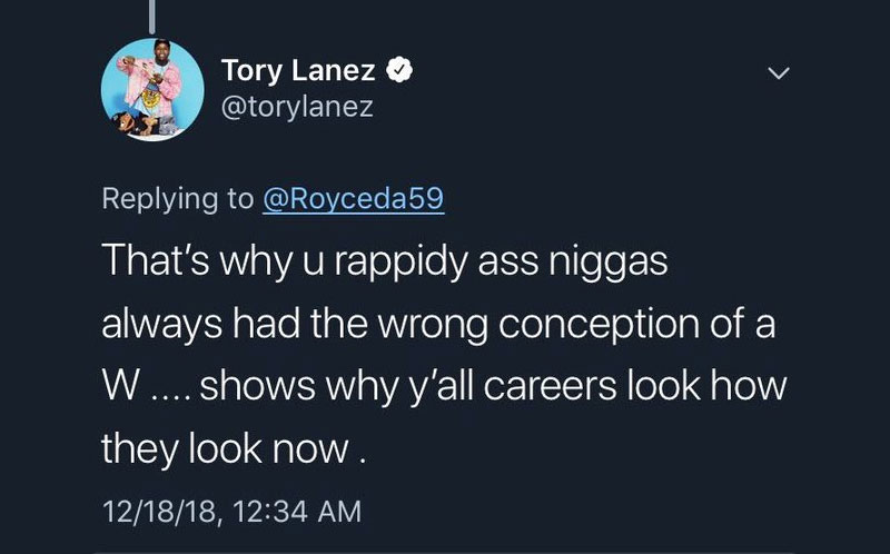 Tory Lanez Tweet