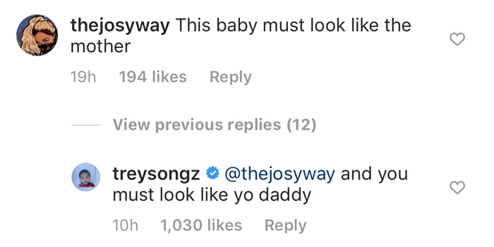 Trey Songz IG Comment
