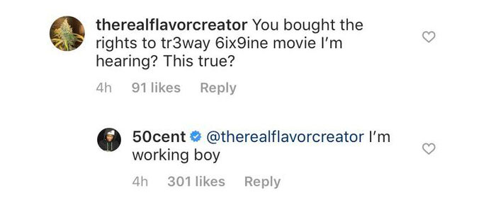 50 Cent and Tekashi 6ix9ine IG