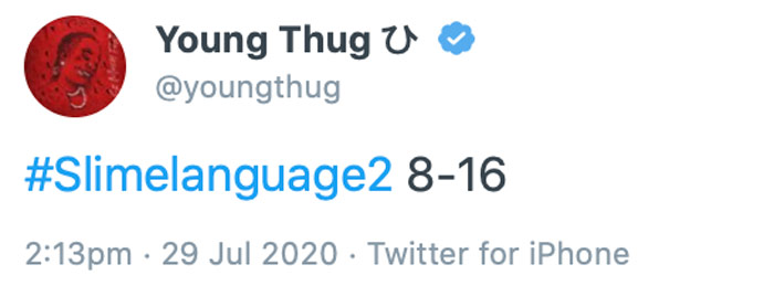 Young Thug Tweet