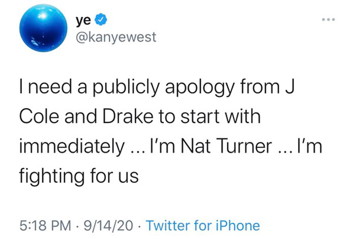 Kanye West Tweet
