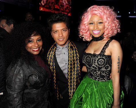 Chaka Khan, Bruno Mars, and Nicki Minaj