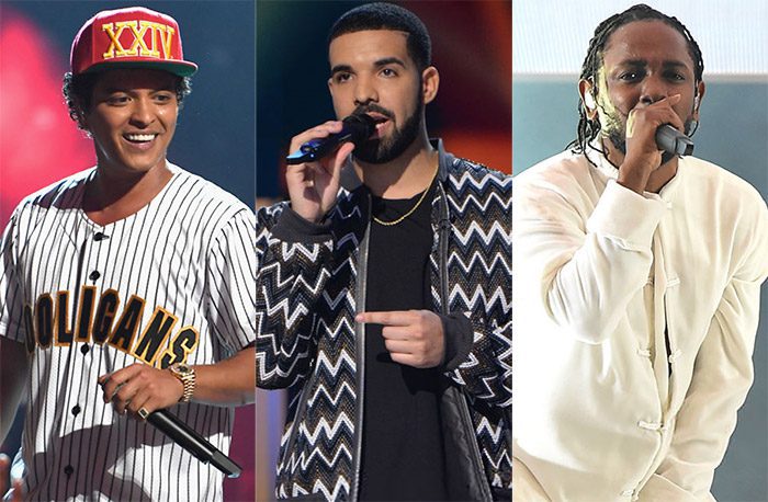 Bruno Mars, Drake, & Kendrick Lamar Lead American Music Awards