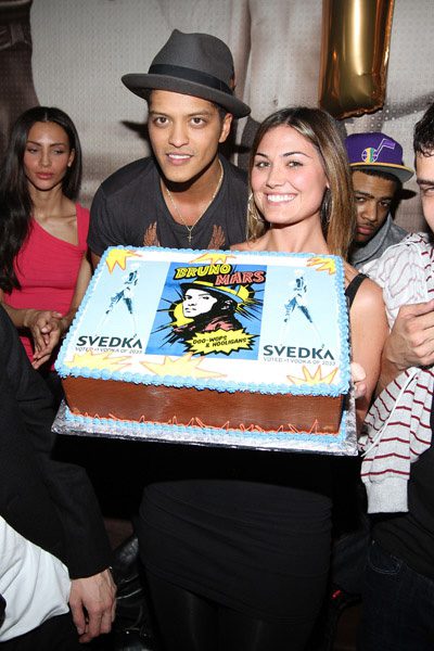Bruno Mars Celebrates Tour Kickoff with Friends in NYC
