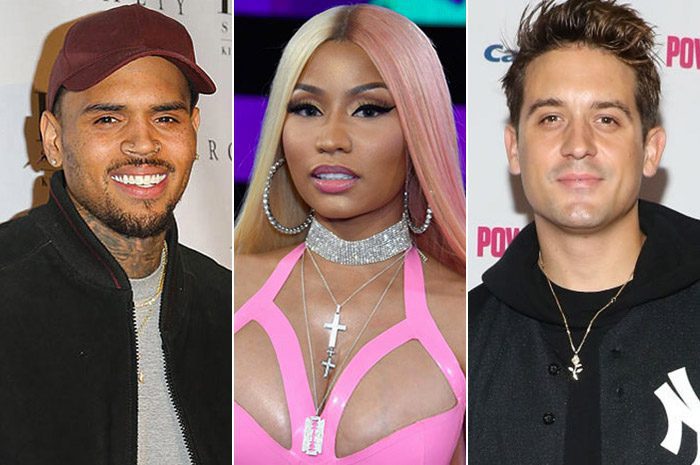 Chris Brown, Nicki Minaj, and G-Eazy