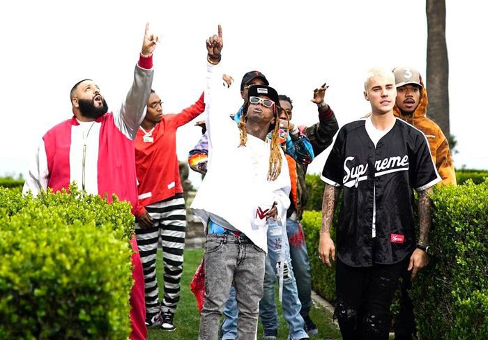 DJ Khaled, Migos, Lil Wayne, Justin Bieber, and Chance the Rapper