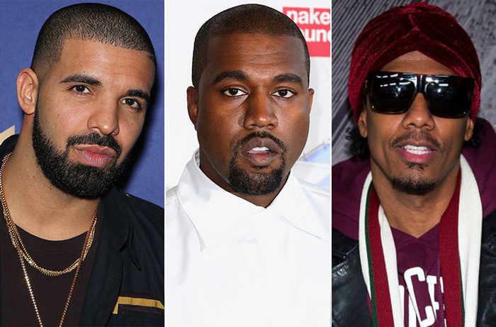 Drake, Kanye West, and Nick Cannon