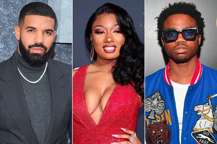 Drake, Megan Thee Stallion, and Roddy Ricch