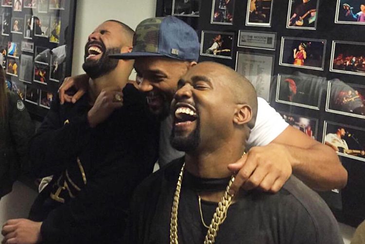 Drake, Will Smith, and Kanye West