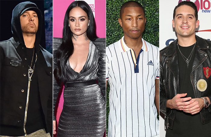 Eminem, Kehlani, Pharrell, and G-Eazy