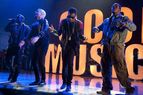 Kanye West, Mr Hudson, Kid Cudi, and Pusha T
