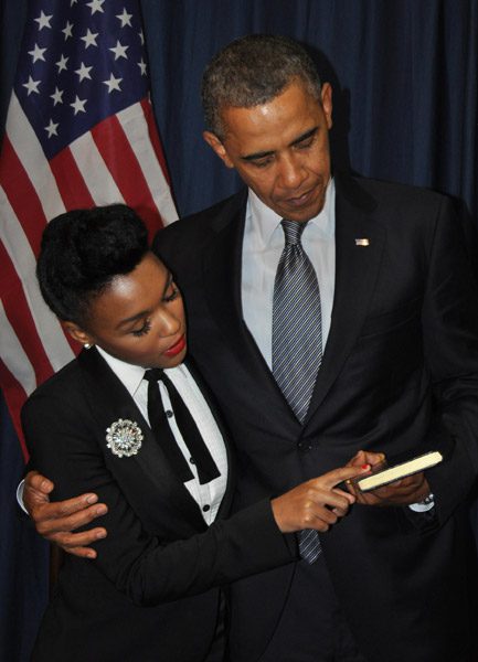 Janelle MonÃ¡e and President Obama