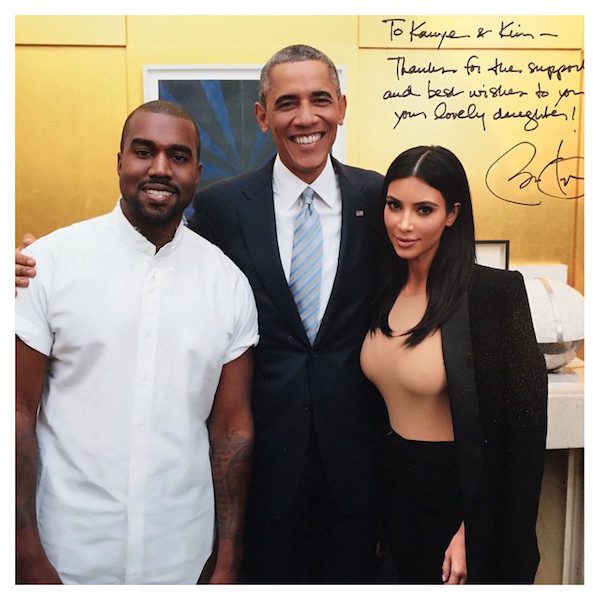 Kanye West, President Obama, and Kim Kardashian
