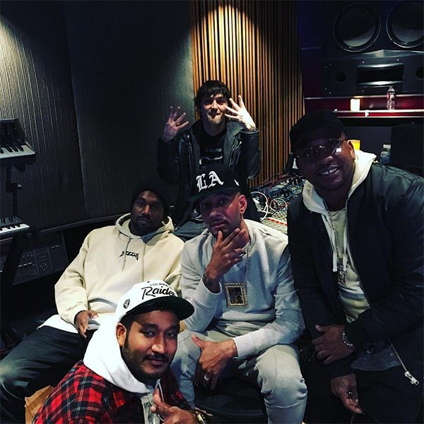 Kanye in the studio
