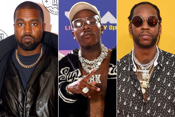 Kanye West, DaBaby, and 2 Chainz