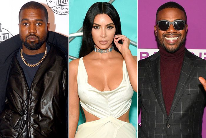 Kanye West, Kim Kardashian, and Ray J