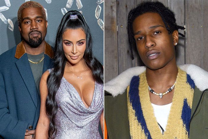 Kanye West, Kim Kardashian, and A$AP Rocky
