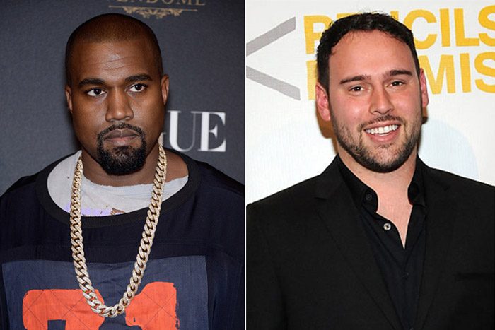 Kanye West and Scooter Braun
