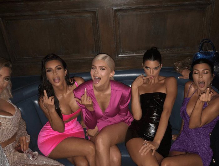 Khloe Kardashian, Kim Kardashian, Kylie Jenner, Kendall Jenner, and Kourtney Kardashian