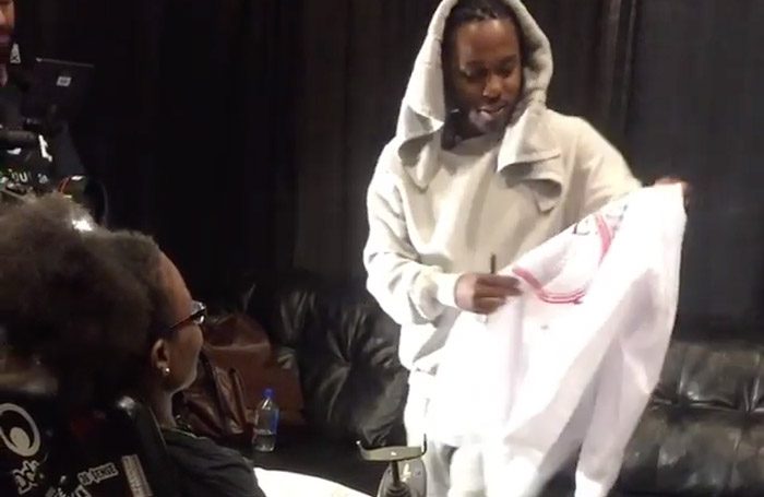 Kendrick Lamar and fan