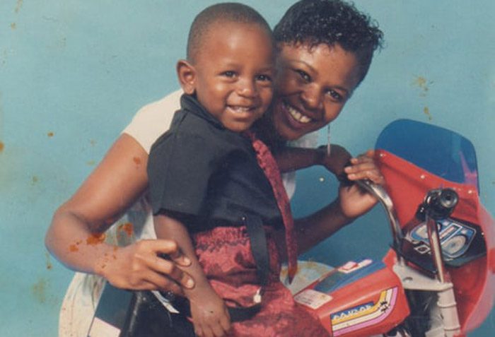 Kendrick Lamar and his mother