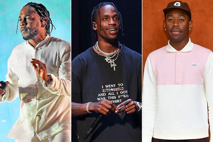 Kendrick Lamar, Travis Scott, and Tyler, the Creator