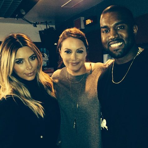 Kim Kardashian, Angie Martinez, and Kanye West