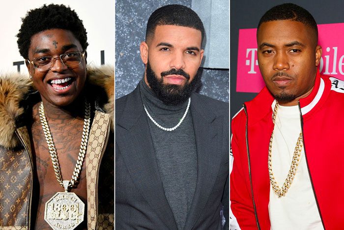 Kodak Black, Drake, and Nas